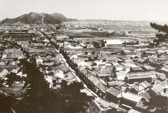 昭和初期の撫養中心部