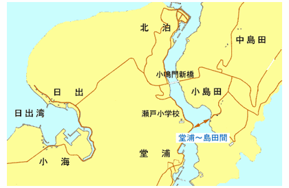 堂浦～島田間運航図