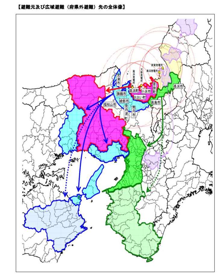 避難元及び広域避難（府県外避難）先の全体像