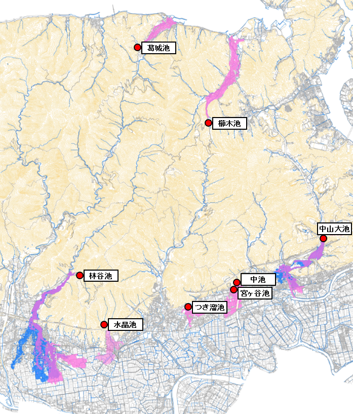 ため池位置図（平成２７年度作成対象ため池）