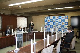 ファイブセキュリティシステム災害協定締結式（市役所）