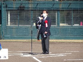 令和4年4月9日（土）とくぎん旗争奪第1回U-9徳島県学童軟式野球大会開始式 （オロナミンC球場）