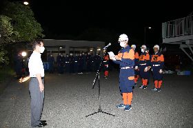 令和4年7月13日（水）徳島県消防操法大会激励会（撫養ポンプ場）