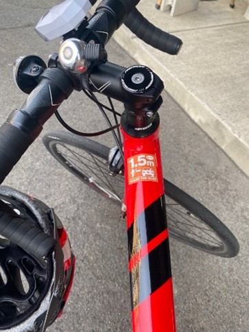 自転車への貼付イメージ