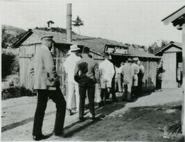 Line in front of the butcher