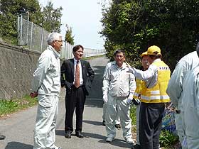 鳴門東地区不法投棄監視パトロール視察