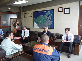 東日本大震災第8次被災地派遣職員への激励会