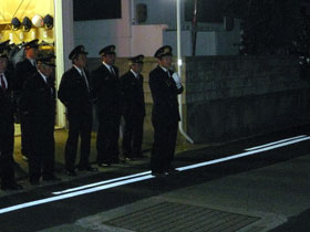 平成23年鳴門市消防団年末夜警市長巡視初日