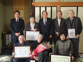 後藤キヨエ様　百歳慶祝訪問