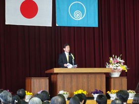 北灘西幼稚園休園並びに北灘西小学校休校式